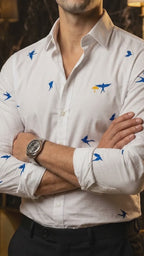 Camisa Hombre Casual Figuras Aves Marino - Coastal S (video)