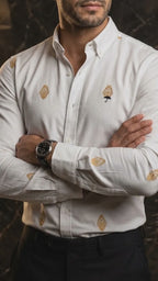 Camisa Hombre — Golden Icon Abstract | Moon & Rain (video)