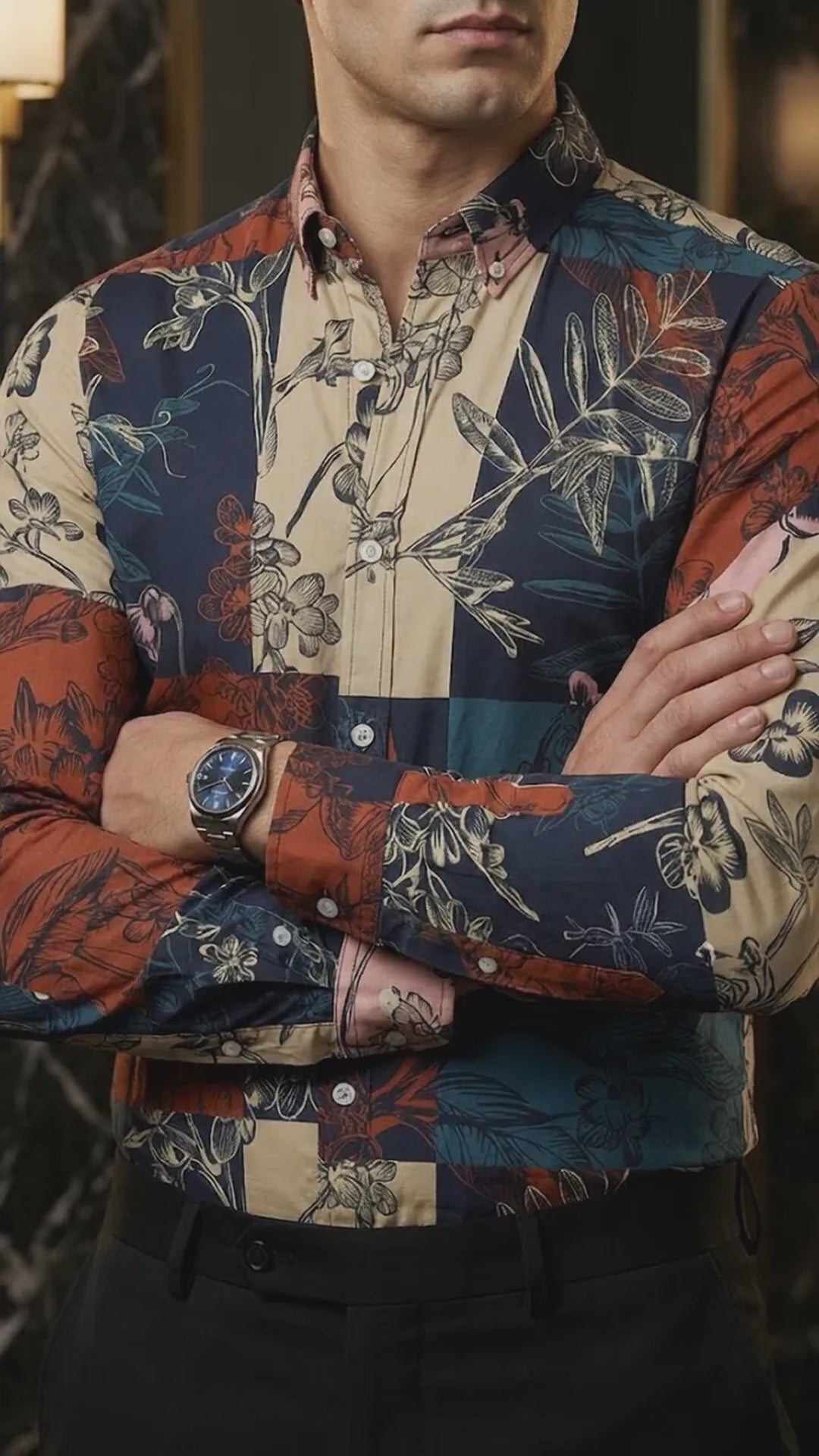 Camisa Hombre Cuadros — Floral Check | Moon & Rain (video)
