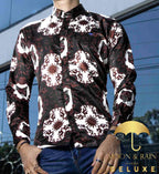 Camisa Hombre Casual Slim Fit Negra Zorro Y Sol Vino - 34 (S)-Tiendas Platino