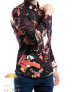 Camisa Hombre Casual Slim Fit Negra Style Renacentista - 34 (S)-Tiendas Platino