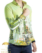 Camisa Hombre Casual Slim Fit Palacios Verde Lima - 34 (S)-Tiendas Platino