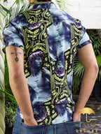 Camisa Hombre Casual Slim Fit Renacentista David Azul - 34 (S)-Tiendas Platino