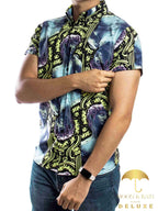 Camisa Hombre Casual Slim Fit Renacentista David Azul - 34 (S)-Tiendas Platino