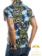 Camisa Hombre Casual Slim Fit Renacentista David Azul - 34 (S)-Tiendas Platino