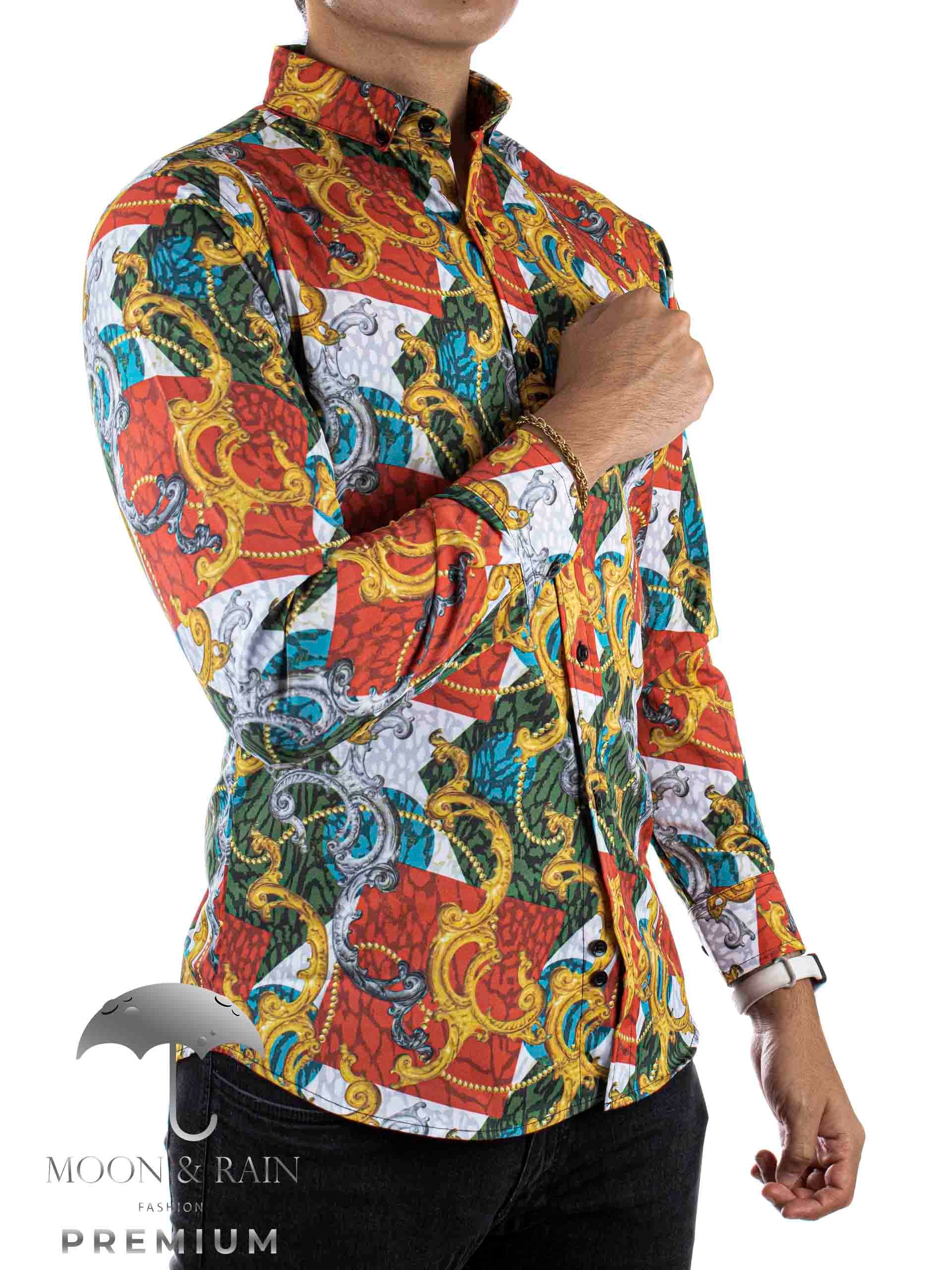 Camisa Hombre Casual Slim Fit Cuadros Tricolor - 34 (S)-Tiendas Platino