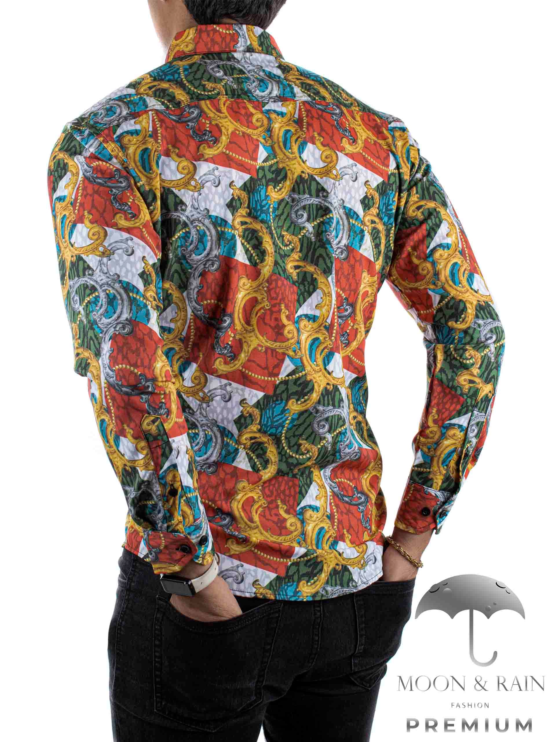 Camisa Hombre Casual Slim Fit Cuadros Tricolor - 34 (S)-Tiendas Platino