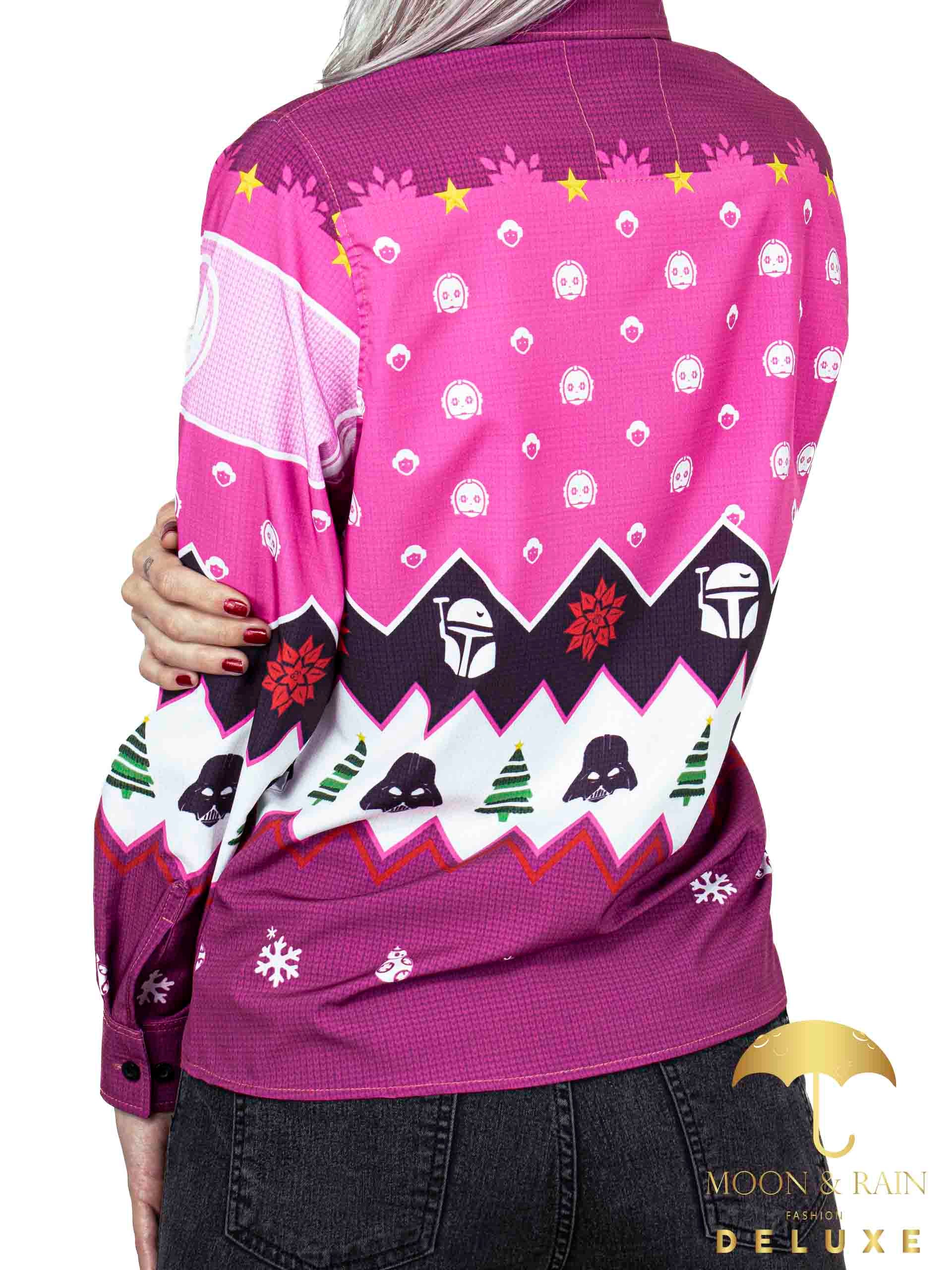 Camisa Mujer Casual Slim Fit Yoda Navideña - 6 - 7 (S)-Tiendas Platino