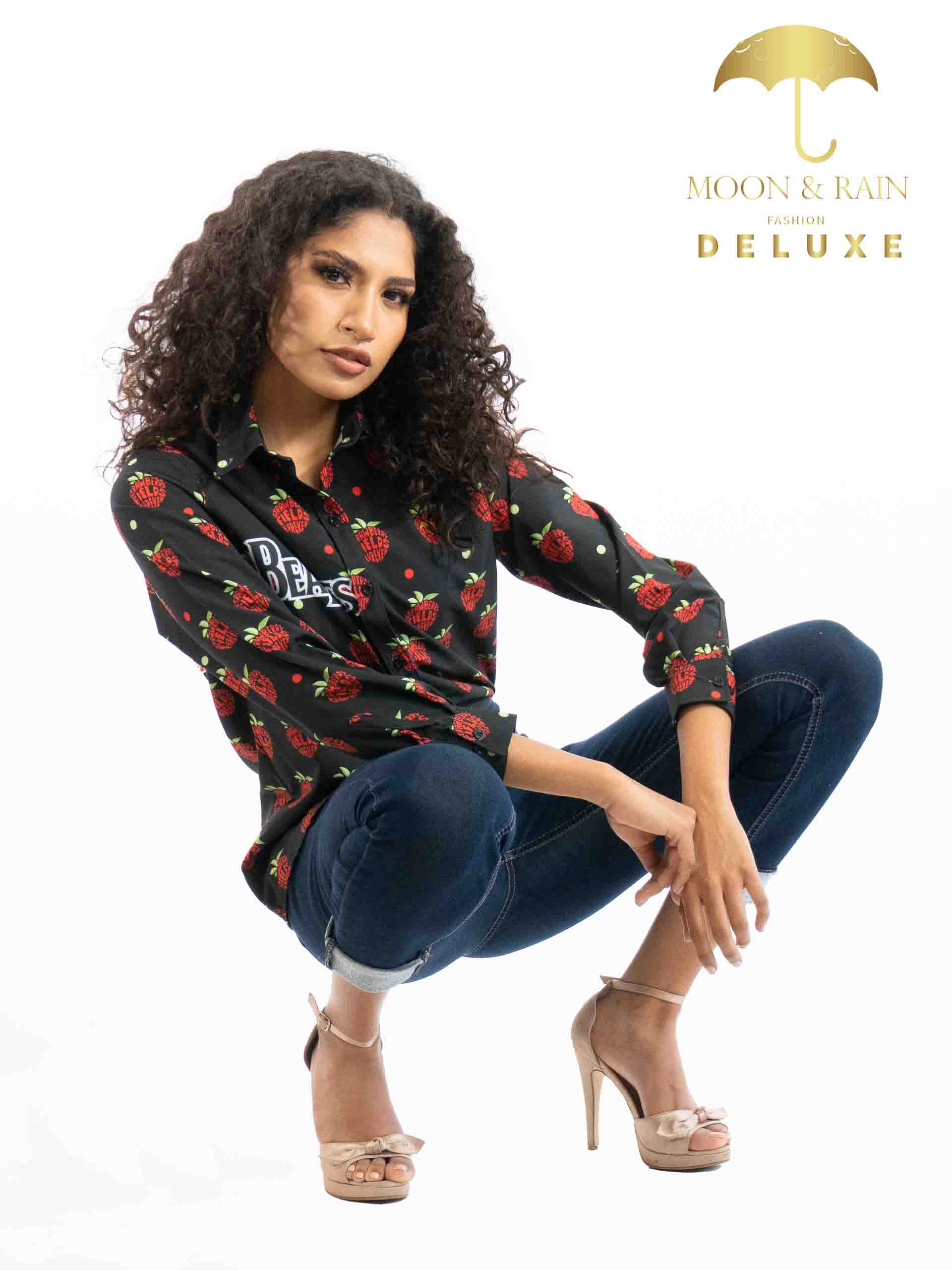 Camisa Mujer Casual Slim Fit The Beatles Strawberry - 6 - 7 (S)-Tiendas Platino