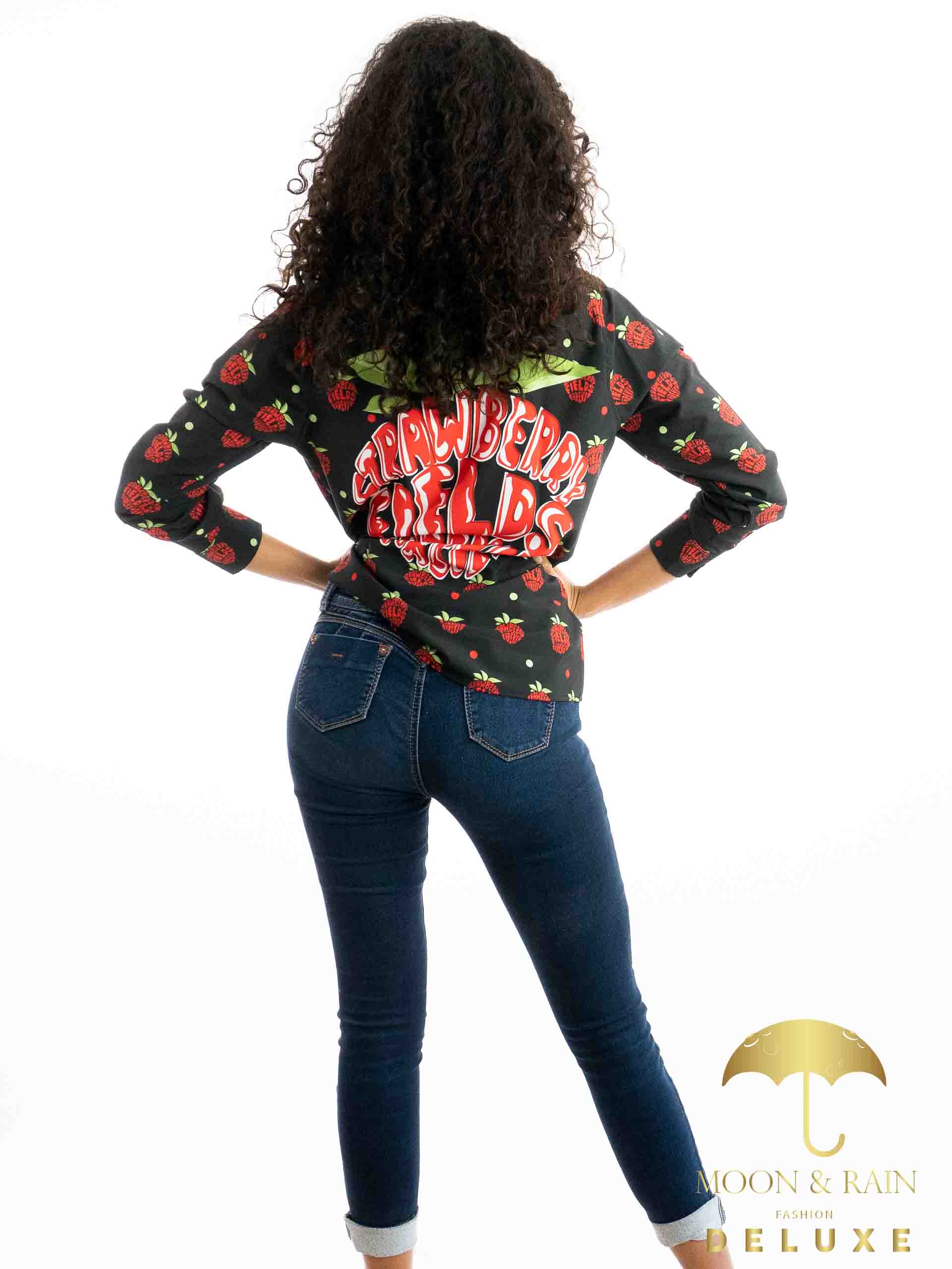 Camisa Mujer Casual Slim Fit The Beatles Strawberry - 6 - 7 (S)-Tiendas Platino