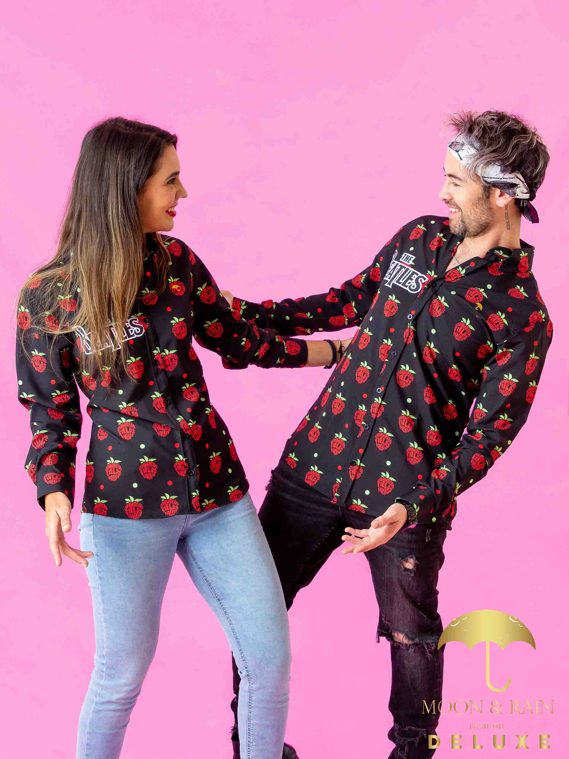 Camisa Mujer Casual Slim Fit The Beatles Strawberry - 6 - 7 (S)-Tiendas Platino