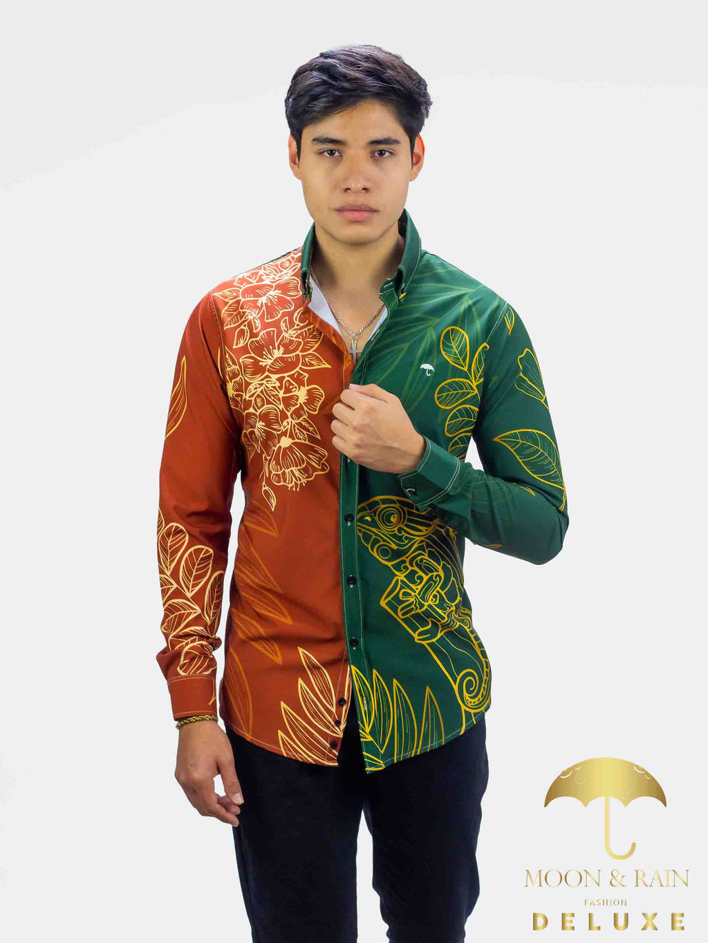 Camisa Hombre Casual Slim Fit Camaleón - 34 (S)-Tiendas Platino