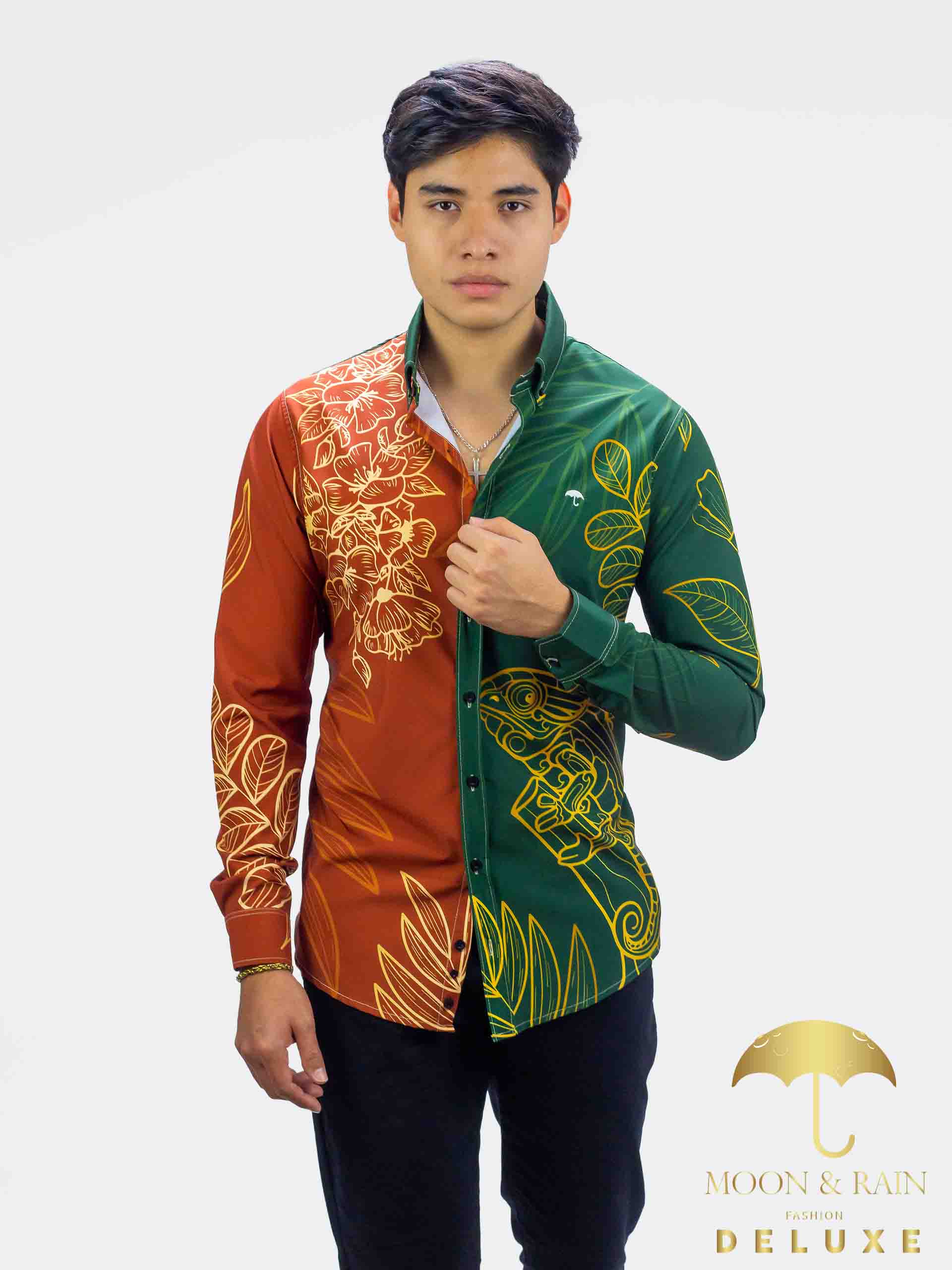 Camisa Hombre Casual Slim Fit Camaleón - 34 (S)-Tiendas Platino