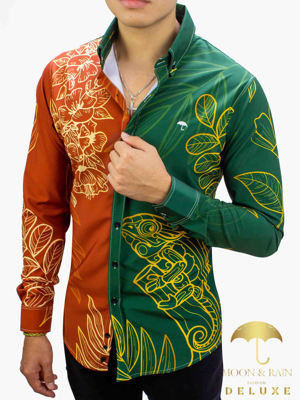 Camisa Hombre Casual Slim Fit Camaleón - 34 (S)-Tiendas Platino