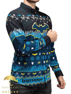 Camisa Hombre Casual Slim Fit Batman Navieña