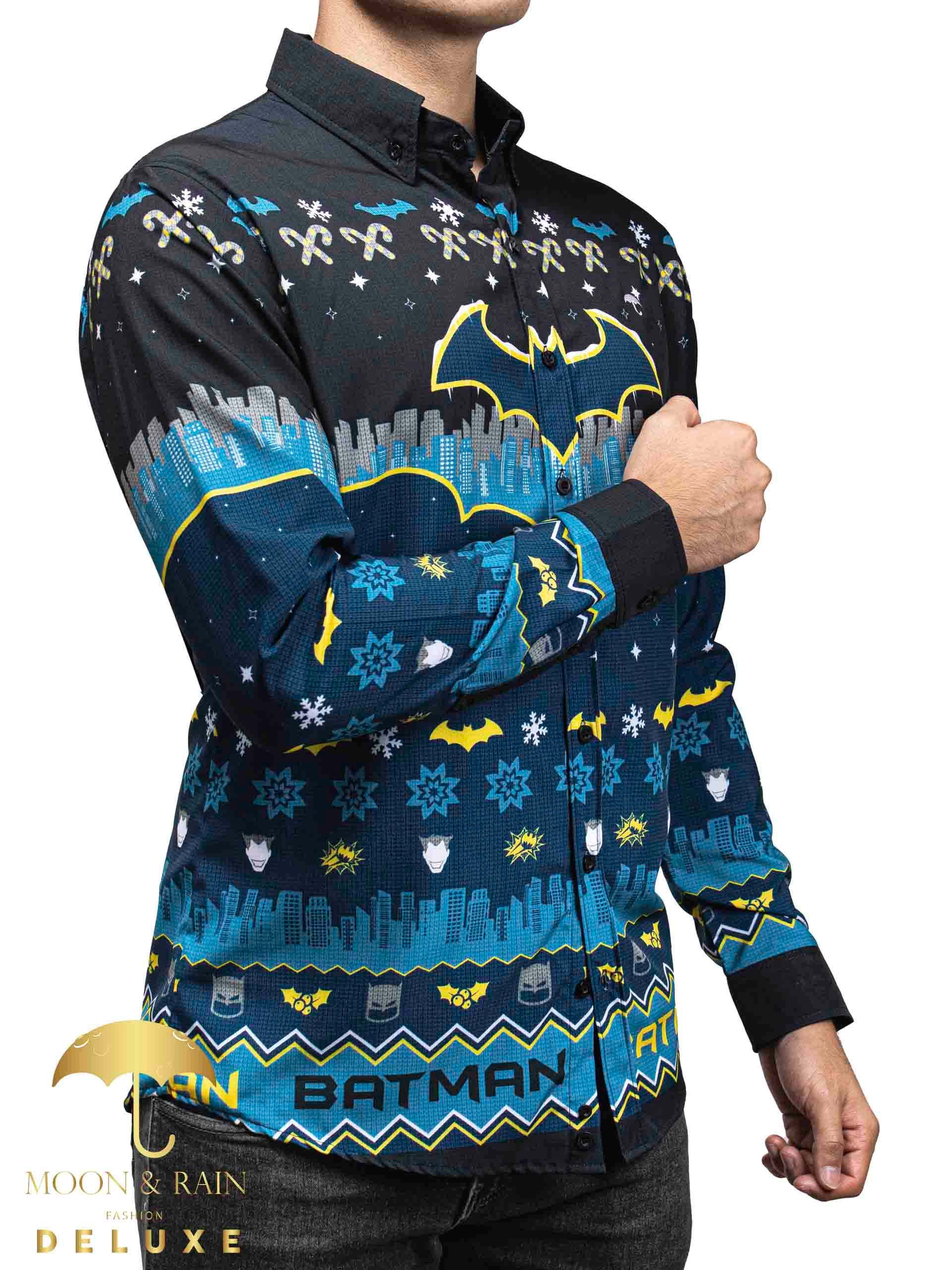 Camisa Hombre Casual Slim Fit Batman Navieña