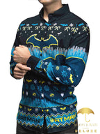 Camisa Hombre Casual Slim Fit Batman Navieña