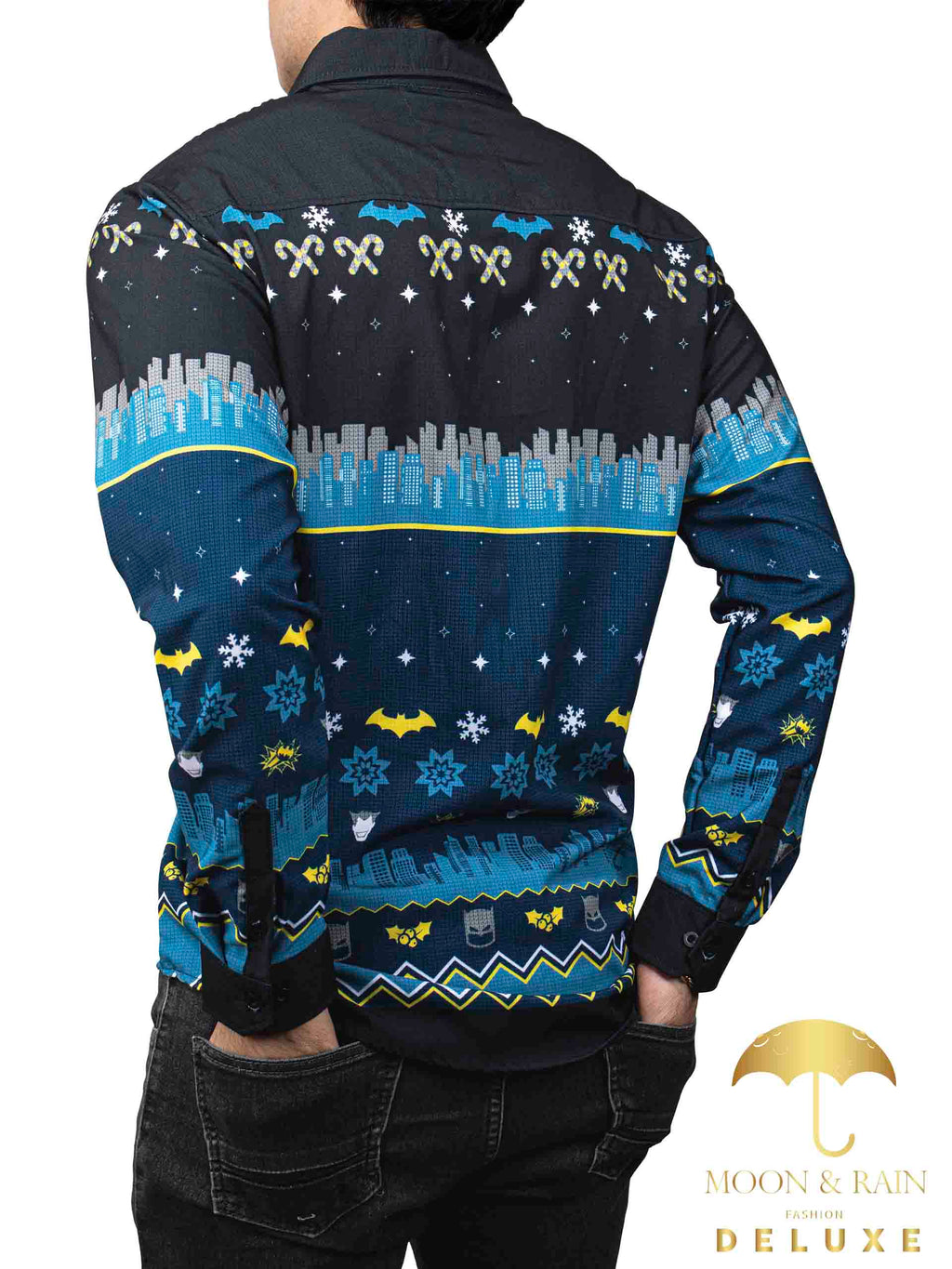 Camisa Hombre Casual Slim Fit Batman Navieña