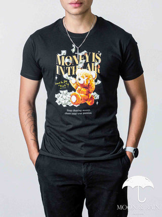 Playera Hombre Slim Fit Negro Monetis Is The Air