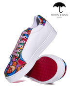 Tenis Blancos Lisos Mandala Rosa - Tiendas Platino Tenis Hombre 22 MX