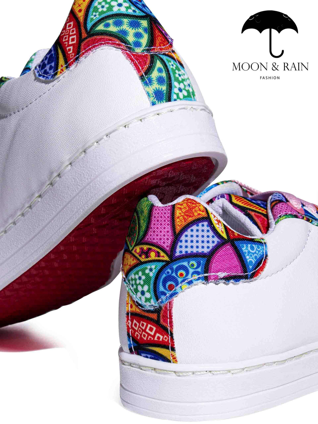 Tenis Blancos Lisos Mandala Rosa - Tiendas Platino Tenis Hombre 22 MX