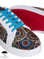 Tenis Blancos Mandala Completa Café Blanco Azul - Tiendas Platino Tenis Hombre 22 MX