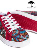 Tenis Blancos Mandala Completa Rojo Blanco - Tiendas Platino Tenis Hombre 23 MX