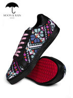 Tenis Negros Texturizados Mándala Cuadricular Rosa - Tiendas Platino Tenis Hombre 22 MX