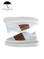 Tenis Blancos Cinta Snake Café - Tiendas Platino Tenis Mujer 22 MX
