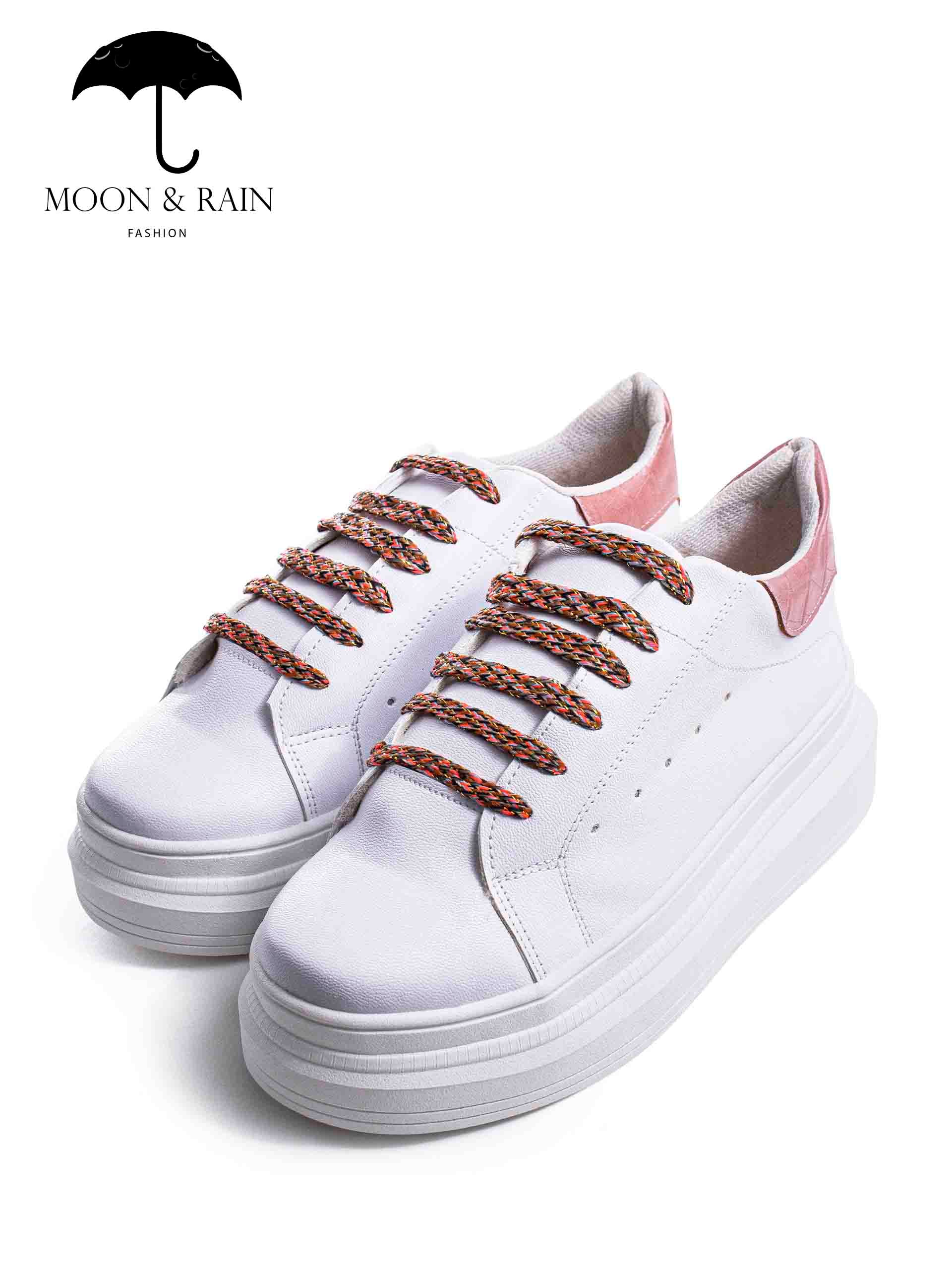 Tenis Blancos Det Coco Rosa Style 07 - Tiendas Platino Tenis Mujer 22 MX
