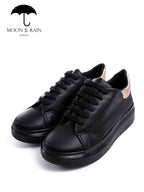 Tenis Negros Det Grabado Liso Plata Style 02 - Tiendas Platino Tenis Mujer 22 MX