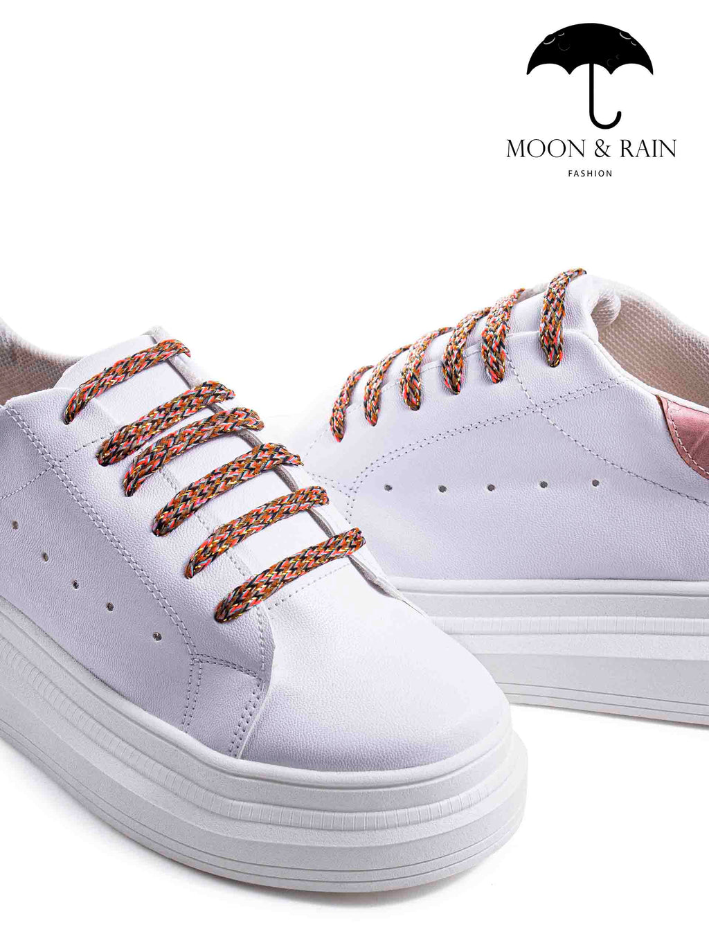 Tenis Blancos Det Coco Rosa Style 07 - Tiendas Platino Tenis Mujer 22 MX