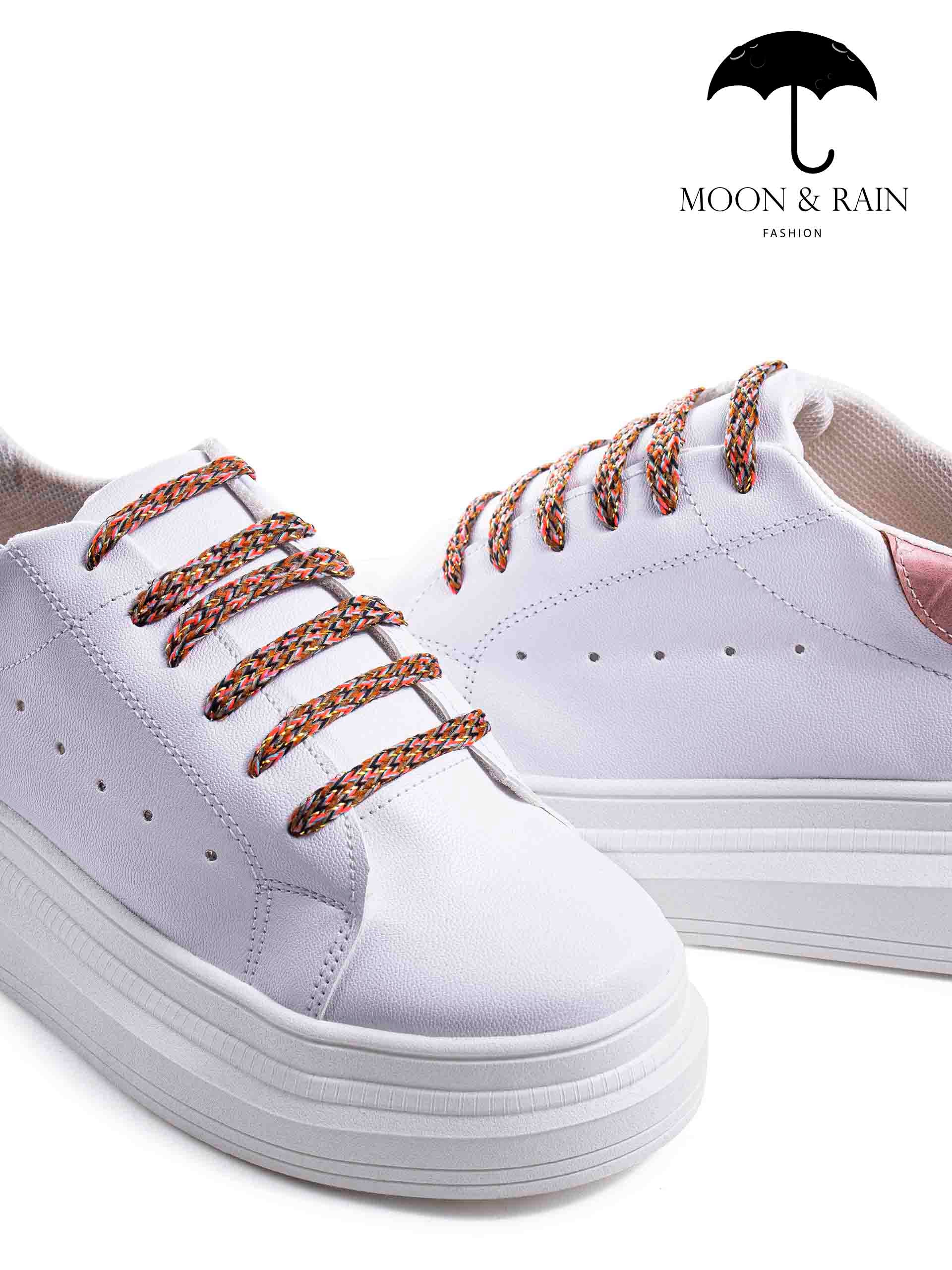 Tenis Blancos Det Coco Rosa Style 07 - Tiendas Platino Tenis Mujer 22 MX