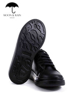 Tenis Negros Det Grabado Liso Plata Style 02 - Tiendas Platino Tenis Mujer 22 MX