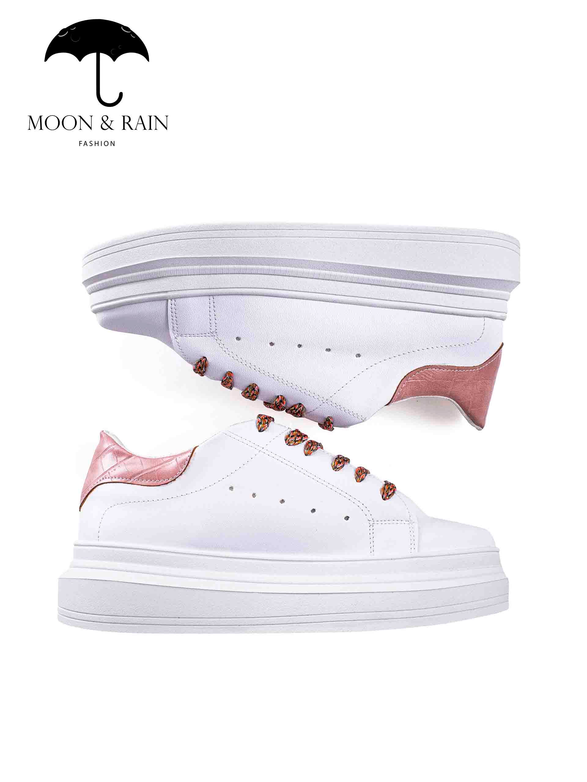 Tenis Blancos Det Coco Rosa Style 07 - Tiendas Platino Tenis Mujer 22 MX