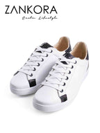 Tenis Blancos Lisos Detalles Pitón Negro - Tiendas Platino Tenis Hombre 25 MX