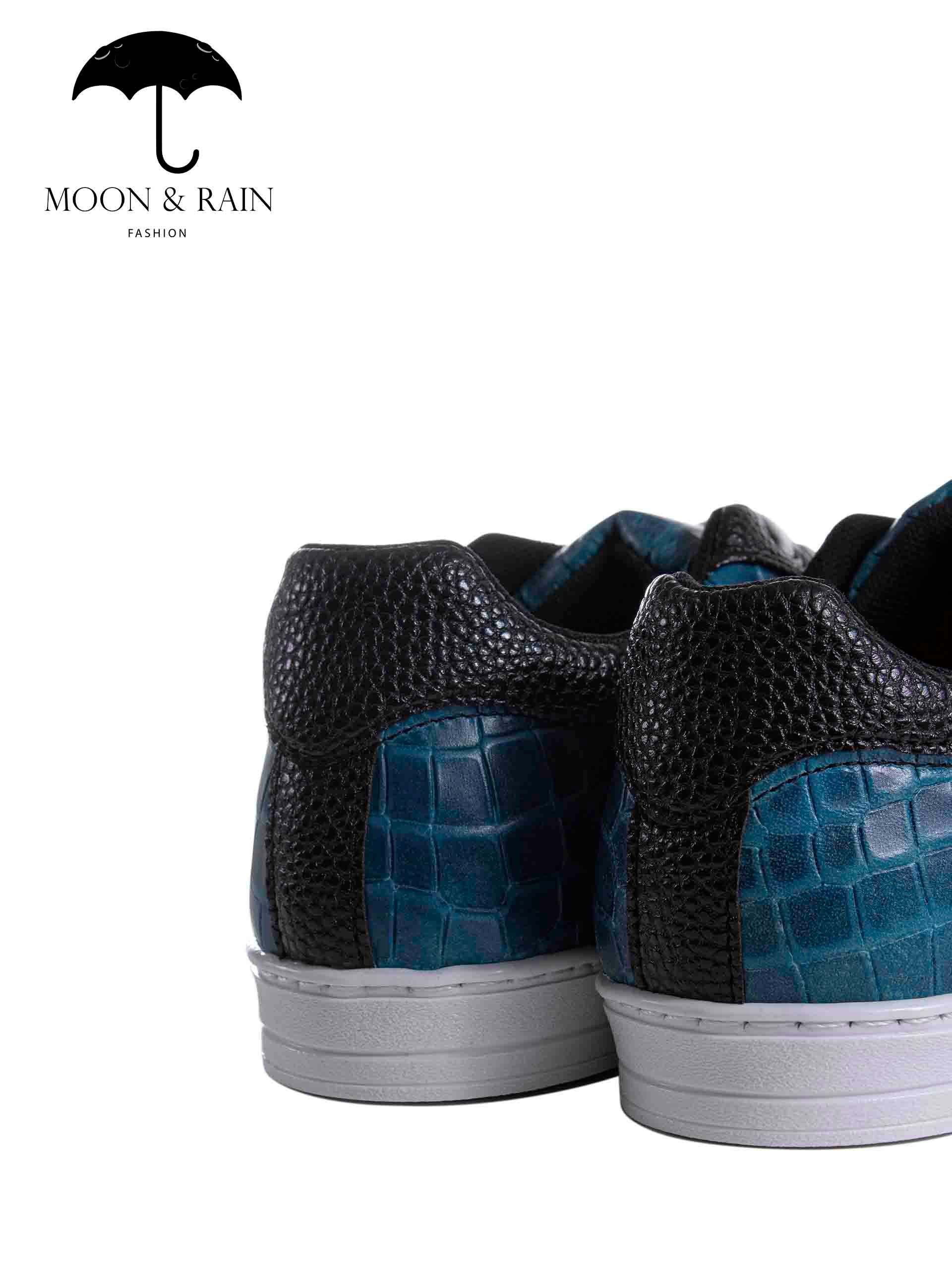 Tenis Hombre Azules Grabado Coco Det Negro - Tiendas Platino Tenis Hombre 25 MX