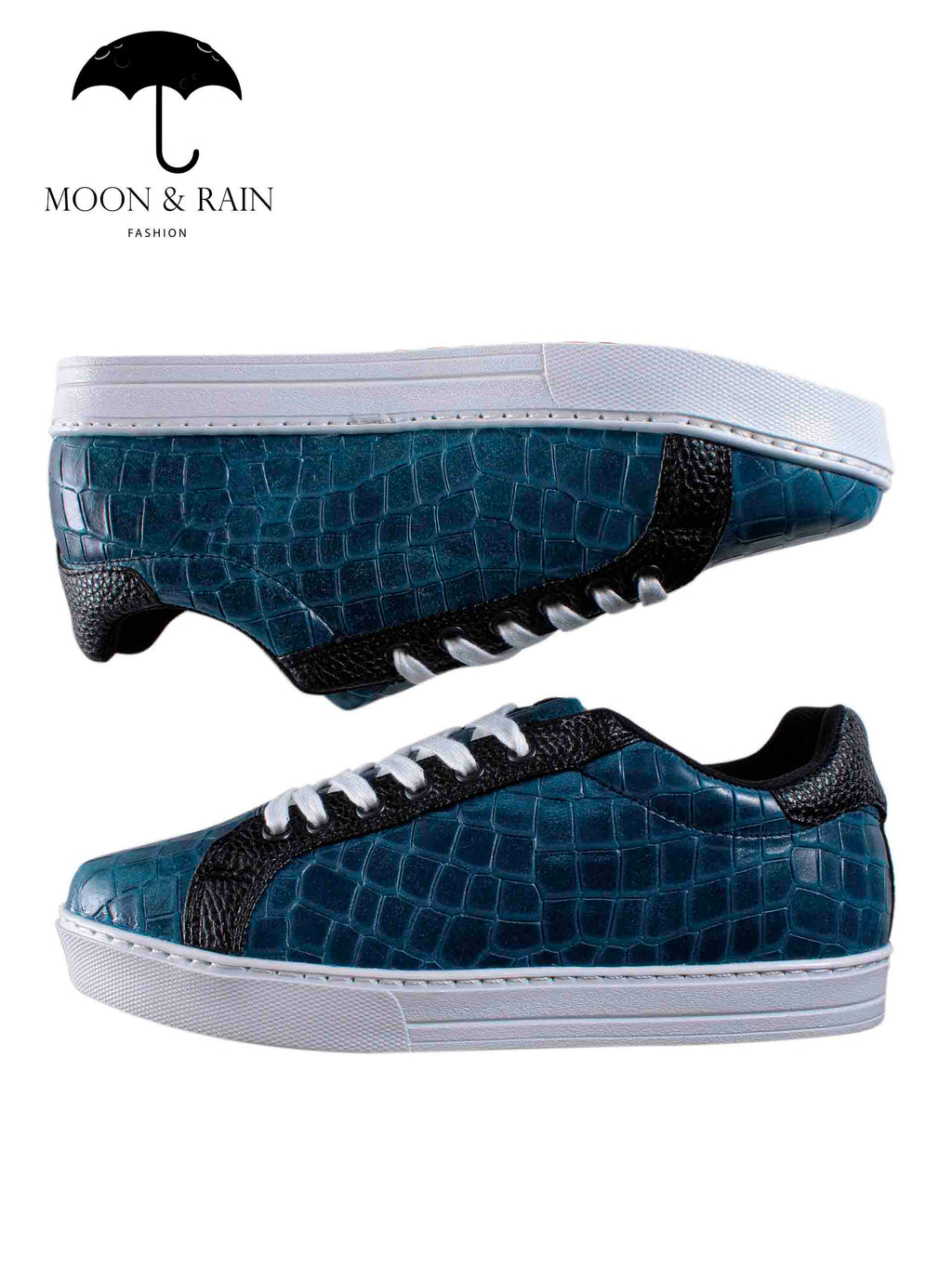 Tenis Hombre Azules Grabado Coco Det Negro - Tiendas Platino Tenis Hombre 25 MX