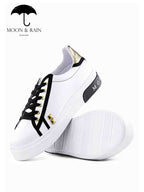 Tenis Blancos Con Picos Y Negro Det Dorados - Tiendas Platino Tenis Hombre 22 MX