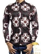 Camisa Hombre Casual Slim Fit Negra Zorro Y Sol Vino - 34 (S)-Tiendas Platino