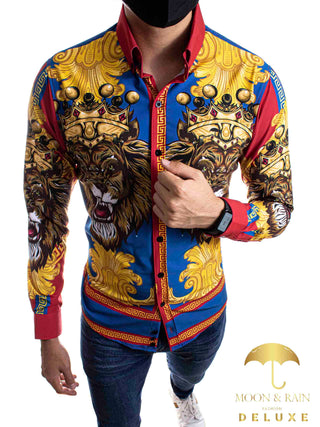 Camisa Hombre Casual Slim Fit King Lion