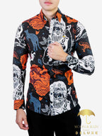 Camisa Hombre Casual Slim Fit Negra Australia Hipster - 34 (S)-Tiendas Platino