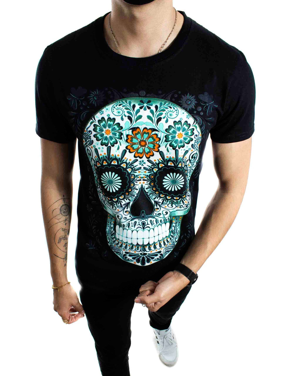 Playera cheap esqueleto hombre