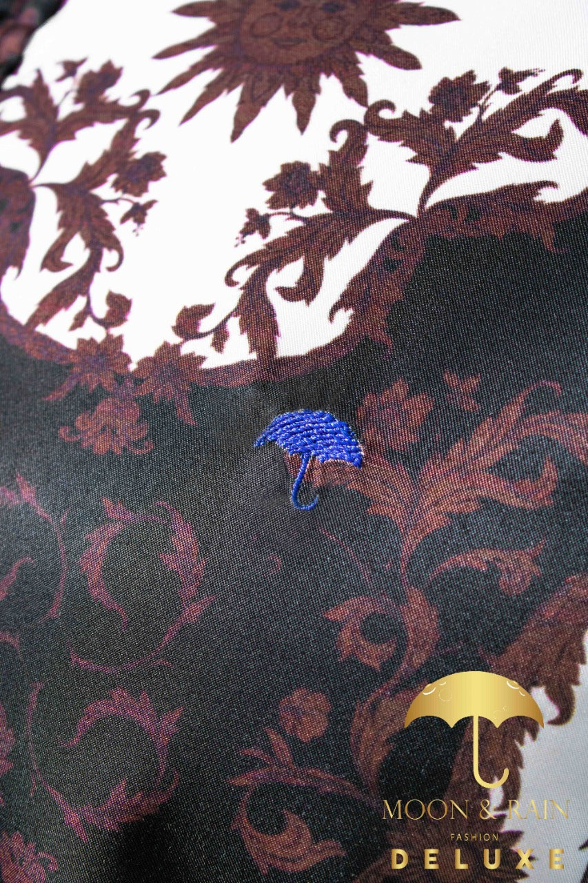 Camisa Hombre Casual Slim Fit Negra Zorro Y Sol Vino - 34 (S)-Tiendas Platino